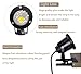 Kiven LED Outdoor Spotlight 5W Come with Clamp and 9.84 Ft Power Cord and waterproof switch, 400 Lumens,Daylight White,4000 Kelvin, 60 Deg Beam Angle, Landscape Spotlight, Not Dimmable