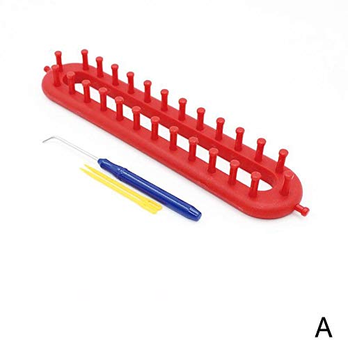 SEIWEI 1PCS Looms Set, Knitting Craft Kit Long Knitting Loom for Sock Scarf Hat,26cm Red