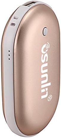OSUNLIN 5200mAh Portable Pebbles Double-Side Rechargeable Hand Warmer/Power Bank for iPhone/Samsung
