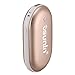 OSUNLIN 5200mAh Portable Pebbles Double-Side Rechargeable Hand Warmer/Power Bank for iPhone/Samsung (Gold)