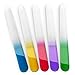 Glass Nail Files With Case For Natural and Acrylic Nails - Set of 5 Etched Double Sided Files