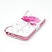 iPhone 5S Case, iPhone 5 Wallet Case, Firefish [Kickstand] [Shock Absorbent] Double Protective Case Flip Folio Slim Magnetic Cover with Wrist Strap for Apple iPhone 5/5S/SE-Flower
