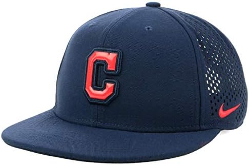 Genuine Merchandise Cleveland Indians Snapback Adjustable One Size Fits Most Hat Cap - Navy Blue