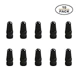 GODESON Black Presta Tire Valve Cap Durable for Bike Road Racing Colored Silver Presta Valve Cap Dust Covers Pack of 10pcs