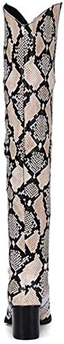41uenp7fLpL Giow Botas Altas de Mujer para Mujer con Tacones, Botas de Invierno de Piel de Serpiente Impermeables sobre la Rodilla… Giow Botas Altas de Mujer para Mujer con Tacones, Botas de Invierno de Piel de Serpiente Impermeables sobre la Rodilla… - Imagen 6