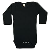 The Laughing Giraffe Unisex Infant Blank Cotton Long Sleeve Baby Bodysuit One Piece (0-3M, Black)