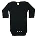 Laughing Giraffe Unisex Infant Blank Cotton Long Sleeve Baby Bodysuit One Piece (0-3M, Black)