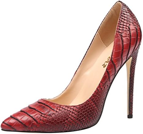 AOOAR Women's Snakeskin-Print High Heel Dress Pumps Shoes