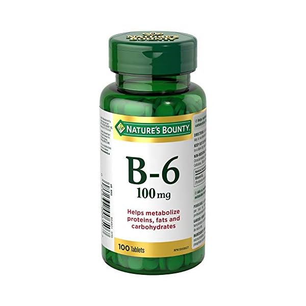 Nature's Bounty Vitamin B6 Supplement, Helps Metabolize Proteins, Fats