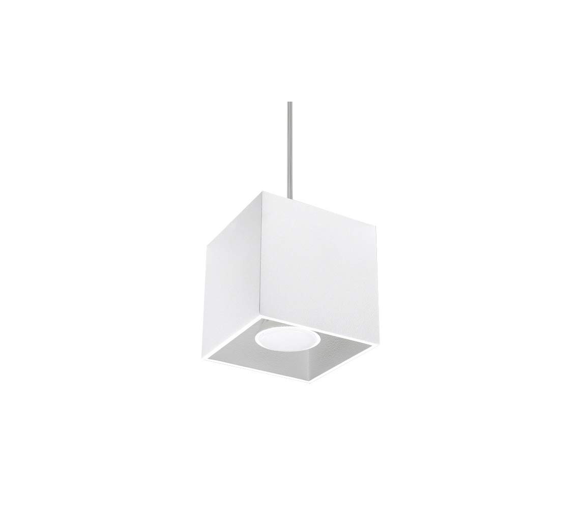 SOLLUX Lighting Quad 1 Aluminium Pendant Light, White