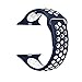 Apple Watch Sport Band, EloBeth for Apple Watch Nike Soft Silicone Quick Relelease Replacement Strap for Apple Watch Series 2 Nike+, for Apple Watch Nike Sport Band Navy/White 42mm(Medium/Large)