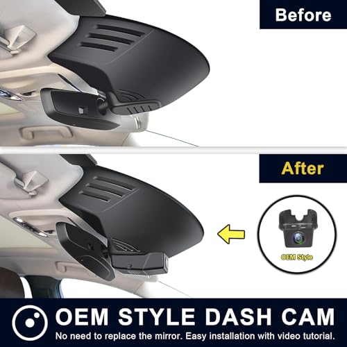 Mangoal Front 4K and Rear 1080P Dash Cam Custom for Volvo S90 and V90 Cross Country and V90 2017 2018 2019 2020 2021 (Model A), Integrated OEM Look, 128GB Card