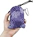 ChicoBag VITA Purple Blooms Designer Compact Reusable Shopping Tote with Attached Pouch and Carabiner Clip - Bliss