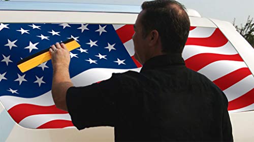 American Flag Vintage Rear Window Graphic Decal Sticker Car Truck SUV Van US 214, Large