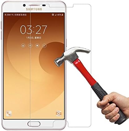 Red Qube Hammer Proof Fiber Tempered Screen Protector with Oleophobic Coating for Samsung Galaxy C9 Pro