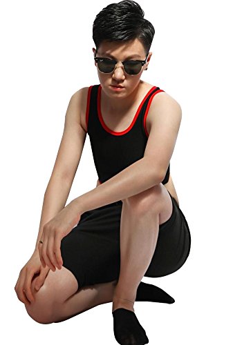 LesBinders Women Lesbian Tomboy Colored Rim Chest Binder Tank Top hooks clasp closure