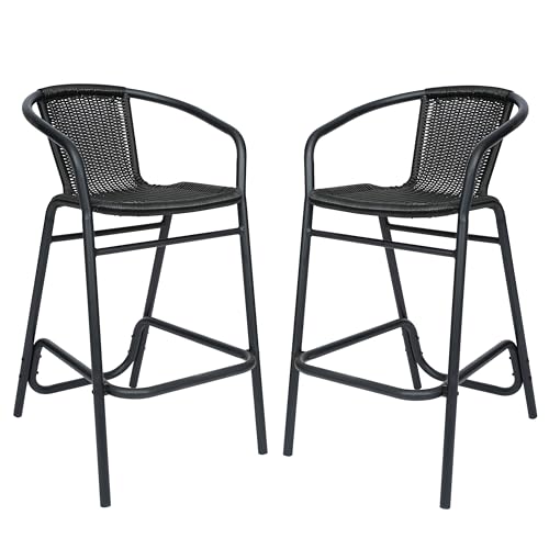 Flash Furniture Lila Commercial Grade Rattan Indoor-Outdoor Commercial Restaura…