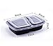 Meal Prep Containers[20 Pack]Meal Prep Bowls with Lids Food Containers 2 Compartment Food Prep Containers Bento Box Lunch Box BPA Free ,Reusable, Washable,Freezer Safe Microwave Safe(32oz)