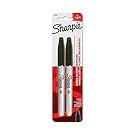 Sharpie 30162PP  Permanent Markers, Fine Point, Black, 2 Count