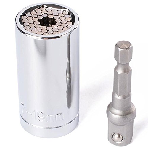 SHOP-STORY - Universal Socket for Ratchet Wrench or Drill, Diameter from 7 to 19 mm