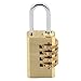 VenTing Solid Brass Luggage Padlock for Lockers, 4 Digit Set Your Own Combo Small Combination Lock, Indoor and Outdoor, Die-Cast, Weatherproof, VT-01