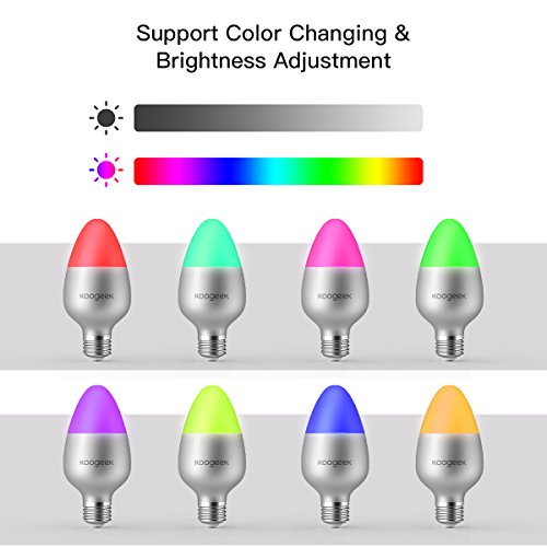 Homekit Light Bulb, Koogeek Smart Bulb Color Changing Dimmable WiFi