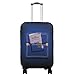Explore Land Travel Luggage Cover Suitcase Protector Fits 18-32 Inch Luggage (Pocket, M(23-26 inch luggage))