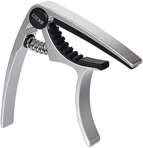 QOOKR Guitar Capo, A-alloy (1 oz) Professional Live Stage Capo for Acoustic Guitar Instruments (Rose Red)