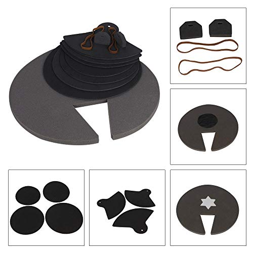 Algol - 8-Piece Drum Set Silencer Practice Pads Mute with Cymbal Mutes Percussion Instruments Parts & Accessories - Thumbnail 4