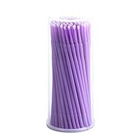 DZT1968 100Pc/Bottle Microblading Micro Brushes Swab Lint Free Tattoo Permanent Supplies (Purple)