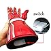 Haho Iron Man Infinity Gauntlet Iron Man Glove Infinity Stone LED Light Up Endgame Halloween Props Toy (Kids), Red