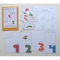 Teacher Made Literacy Center Educational Learning Resource Game Syllable Sort