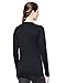 Under Armour Women's Base 3.0 Crew Long-Sleeve T-Shirt , Black (001)/Glacier Gray , Medium