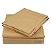 HOMEIDEAS 4 Piece Bed Sheet Set (Queen,Gold) 100% Brushed Microfiber 1800 Bedding Sheets Deep Pockets,Wrinkle & Fade Resistant