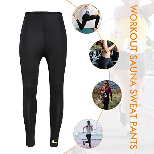 Gowhods Unisex Weight Loss Hot Sweat Sauna Pants - Fat Burning, Leg Slimming, Increasing Sweat, Smoother Skin, Gym Sports Ninth Leggings for Indoor & Outdoor Workout