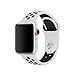 Yearscase 42MM Soft Silicone Sport Replacement Band with Ventilation Holes for Apple Watch Series 3, Series 2, Series 1, Sport , Edition, M/L Size - White / Black