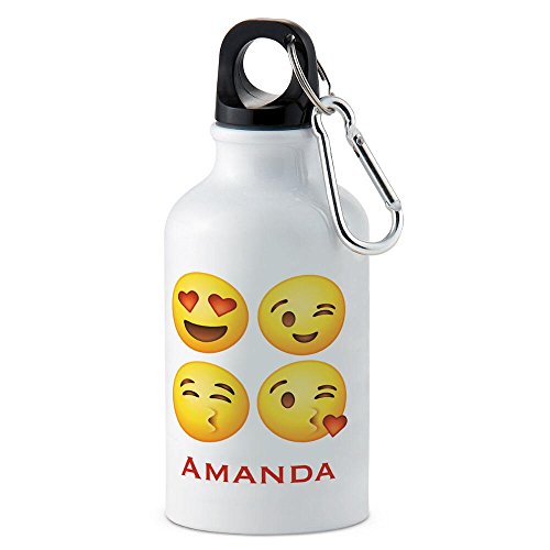 Lillian Vernon Emoji Personalized Kids Aluminum 14 oz. Water Bottle