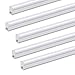 JESLED 4FT LED Shop Light, 45W, 6000LM, 6500K Super Bright White, High Output T8 Integrated Fixture, D Shape 3 Rows Linkable Tube Lights for Garage Workshop Warehouse Plug and Play(10-Pack)