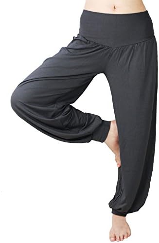 Fittin Womens Modal Cotton Soft Yoga Sports Dance Harem Pants , Grey , XX-Large