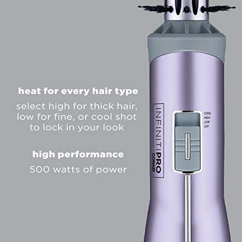INFINITIPRO BY CONAIR Titanium Ceramic Hot Air Brush, 1 Inch Drying