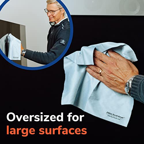 Elite Tech Gear Microfiber Cloth 8Pack, 12" x 12" Oversized Cleaning