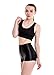 Yomsong Women's High Waist Shiny Satin Sexy Disco Short Pants 9 Colors (X-small, black)
