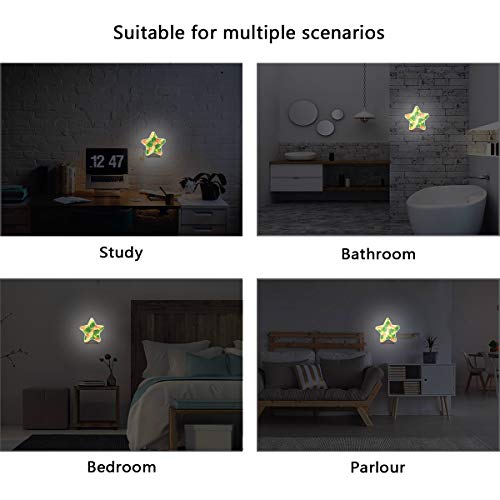 KUWT Plug in LED Night Light Kiwifruit Lemon Palm Leaves Night Light Lamp with Auto Senor Dusk to Dawn for Bedroom Bathroom Hallway Stairways