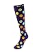 Blue Beat Moderate (15-20 mmHg) Graduated Polka Dot Women Compression Socks for Running Travel Pregnancy Standing Sitting