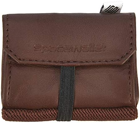 Small tiny practical wallet, 5,5cm x 7 cm, real leather - Space Wallet 2.0 Pull "Grizzly" with additional coin pocket - elastic fabric - small purse, small portemonnaie, small pocket