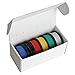6 Colors (32.8ft Each) Hook Up Wire Kit (Stranded Wire Kit) 26 AWG UL3239 Approved, 7 Gauge Felexible Silicone Rubber Insulated Wire Tinned Copper, 300V Cables Electronic Cable Electrical Wire