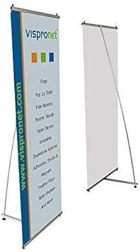 Amazon Com Vispronet L Banner Stand 2 6ft X 6 6ft Trade Show