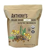 Anthony's Organic Brown Mustard Seeds, 3lbs, Gluten Free, Non GMO, Keto Friendly
