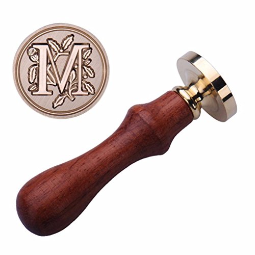 Wax Seal Stamp Set,Vintage Initial Letters A-Z Alphabet Wax Badge Seal Stamp,Seal Wax Kit for Office ,Business (M)