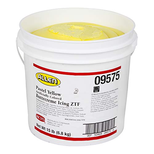 Rich's JW Allen Pre-Whipped Buttrcreme Icing ZTF, Pastel Yellow, 15 lb